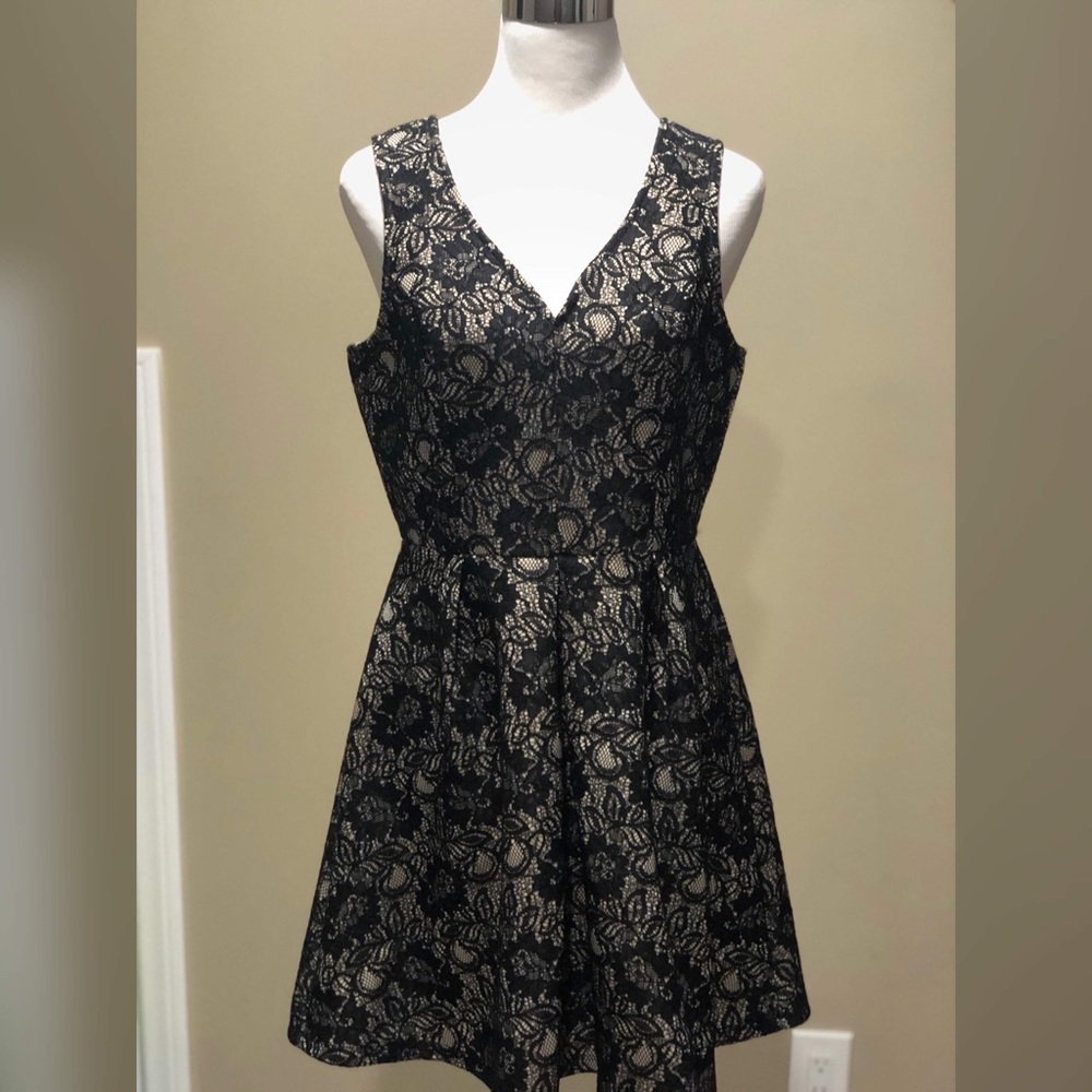 Lace-lined dress
